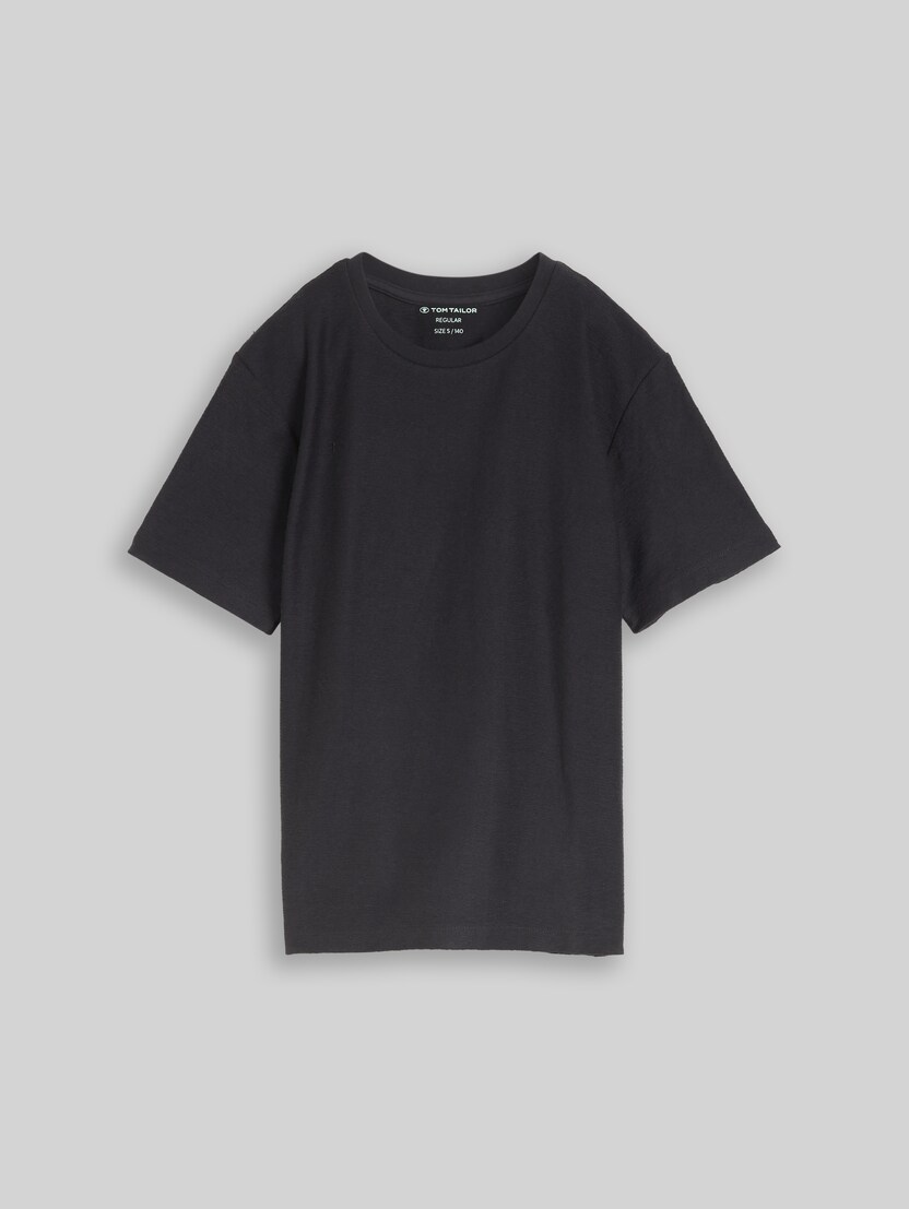 T-Shirt mit Struktur von Teen Boys, coal grey