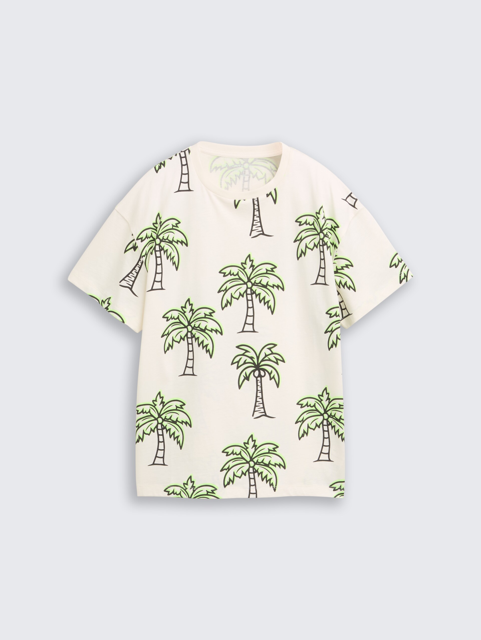 Oversized T-shirt met patroon - large neon detail palm trees - Product vooraanzicht