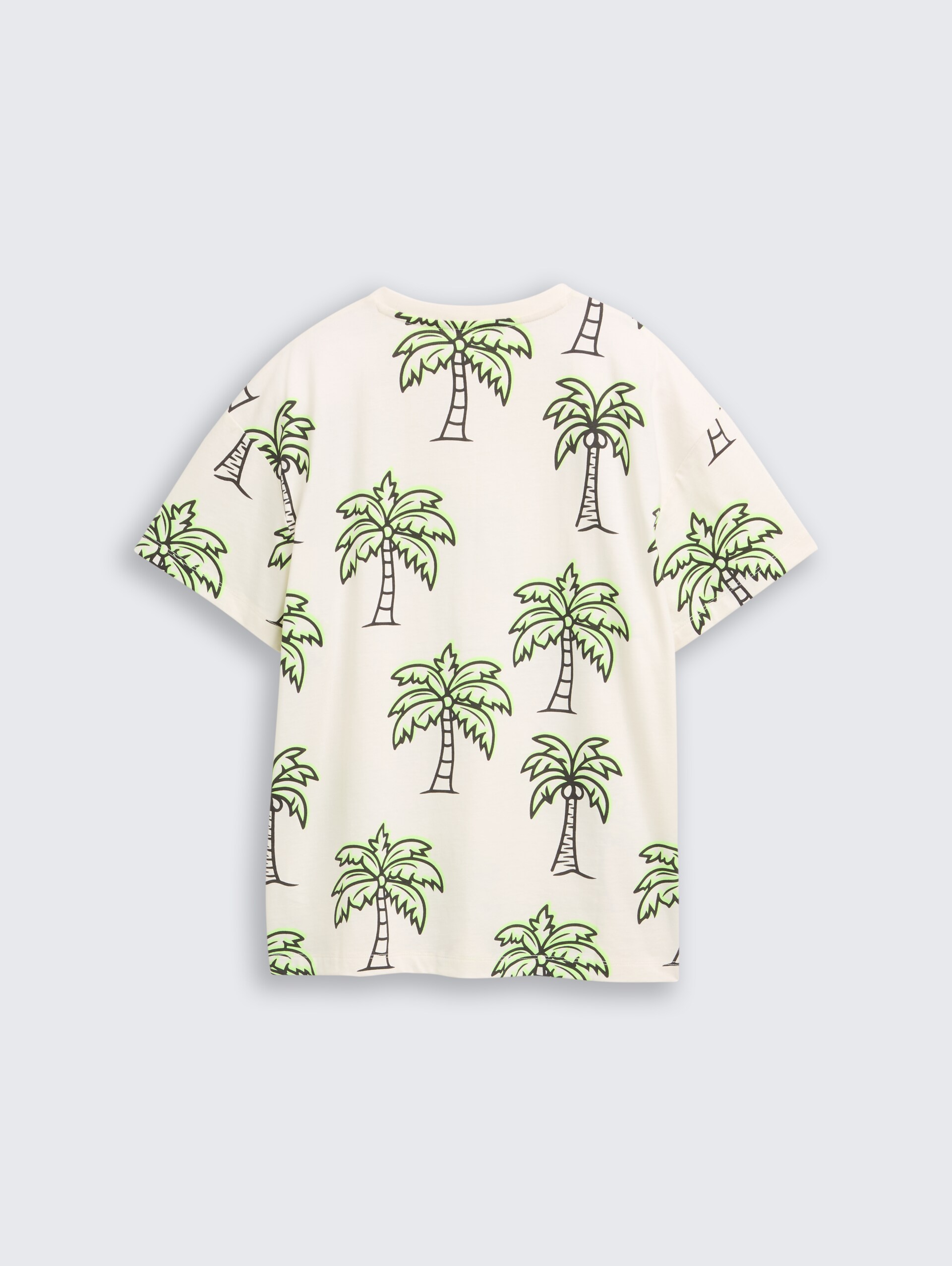 Oversized T-shirt met patroon - large neon detail palm trees