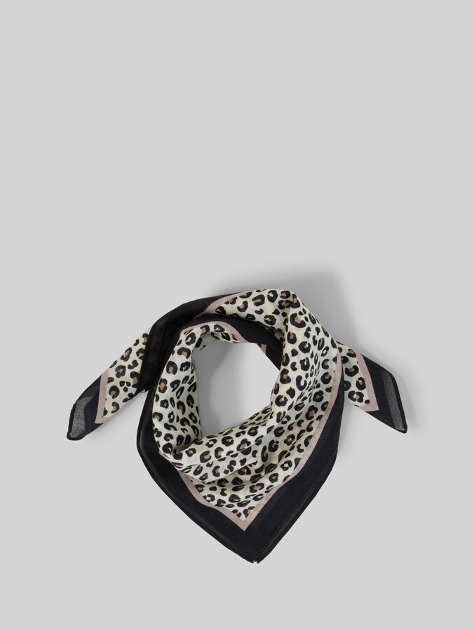 Bandana-sjaal met luipaardprint door Denim Female, beige brown leo print