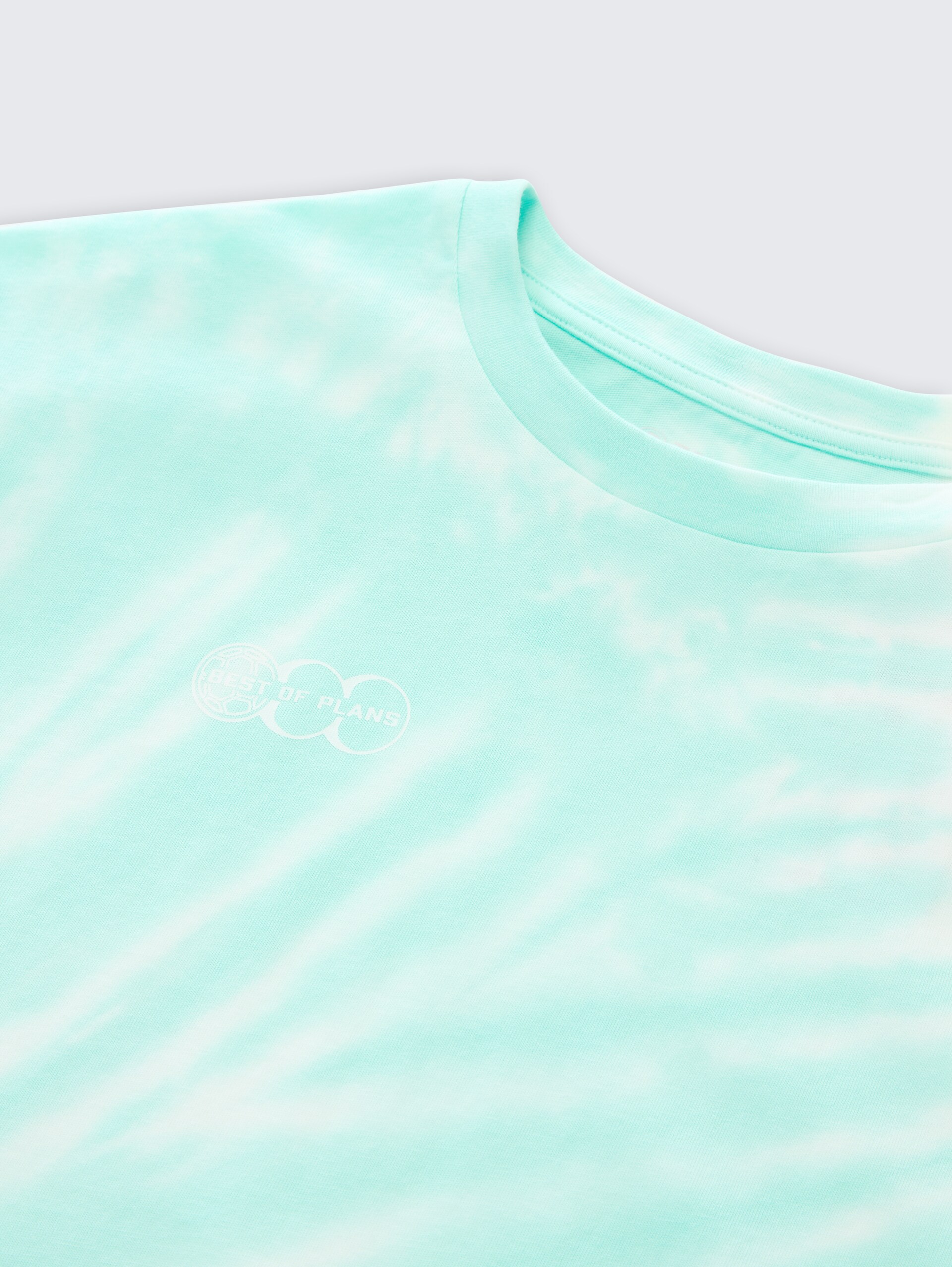 T-shirt oversize tie-dye - turquoise tie dye design - Vue détaillée du modèle