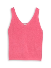 Nicht ausgewählt, Relaxed Fit Stricktop mit V-Ausschnitt von Tom Tailor, rosa