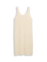 Geselecteerd, Losvallende gebreide jurk met V-hals door Tom Tailor, wit