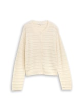Ausgewählt, Cardigan mit Lochmuster von Tom Tailor, weiß