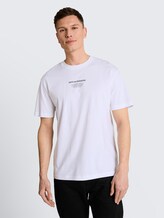 T-shirt coupe décontractée avec imprimé photo - White - Découpe Vue de face du modèle
