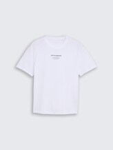 T-shirt coupe décontractée avec imprimé photo - White - Vue de face du produit