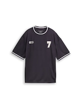 Geselecteerd, Oversized T-shirt met print op de rug door Tom Tailor, grauw