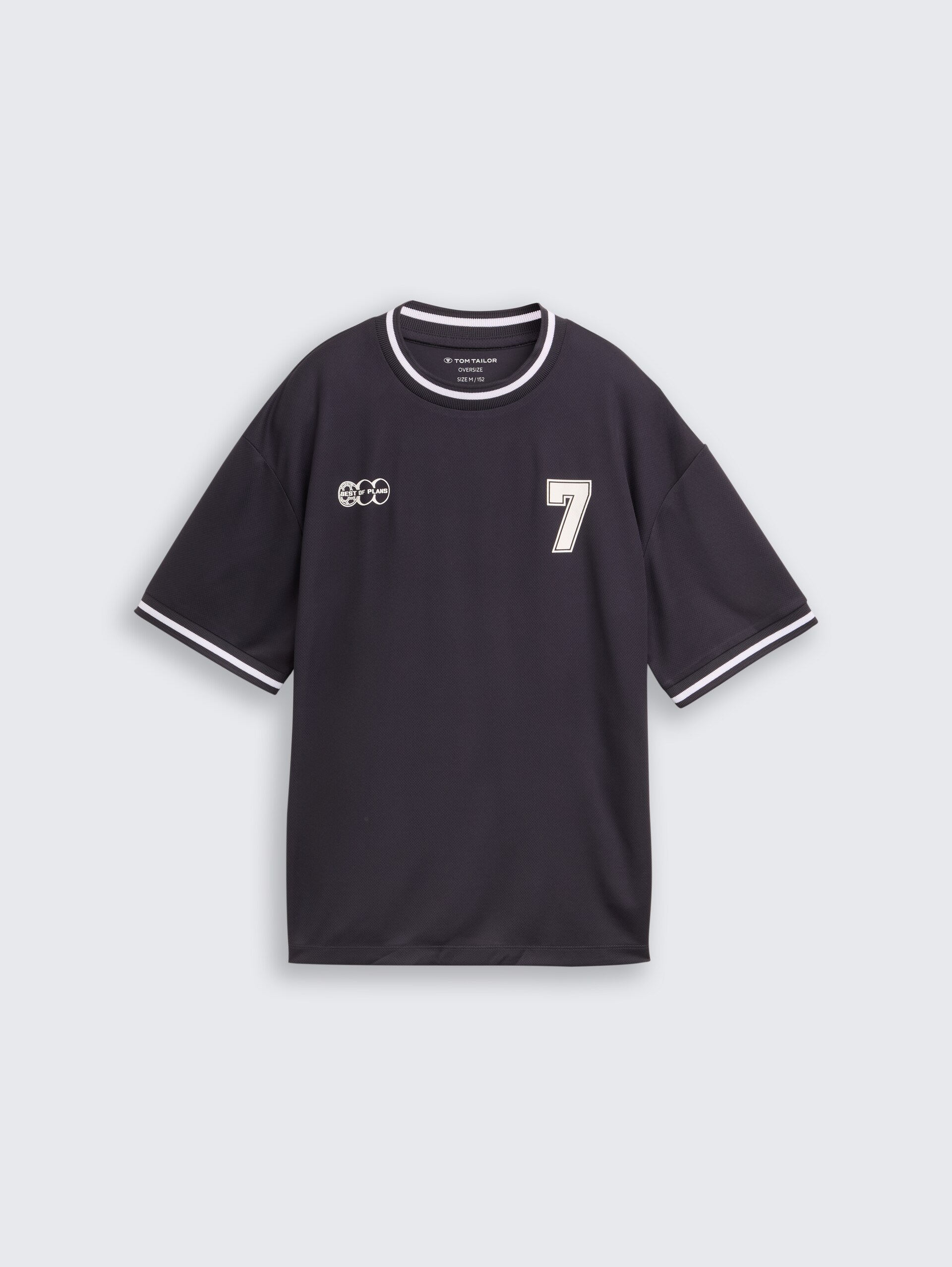 Oversized T-shirt met print op de rug - coal grey - Product vooraanzicht