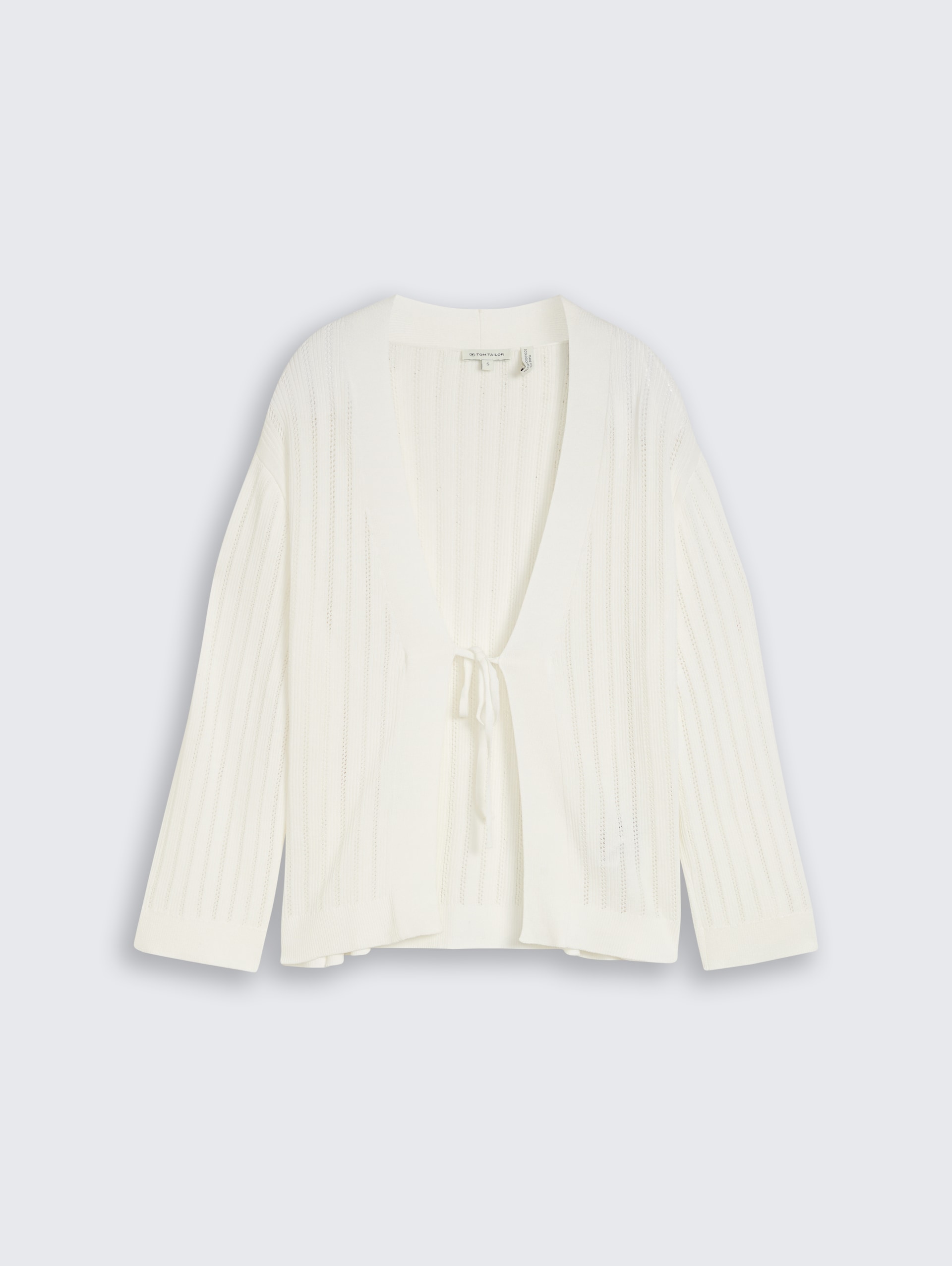 Vest met strikdetail - Whisper White