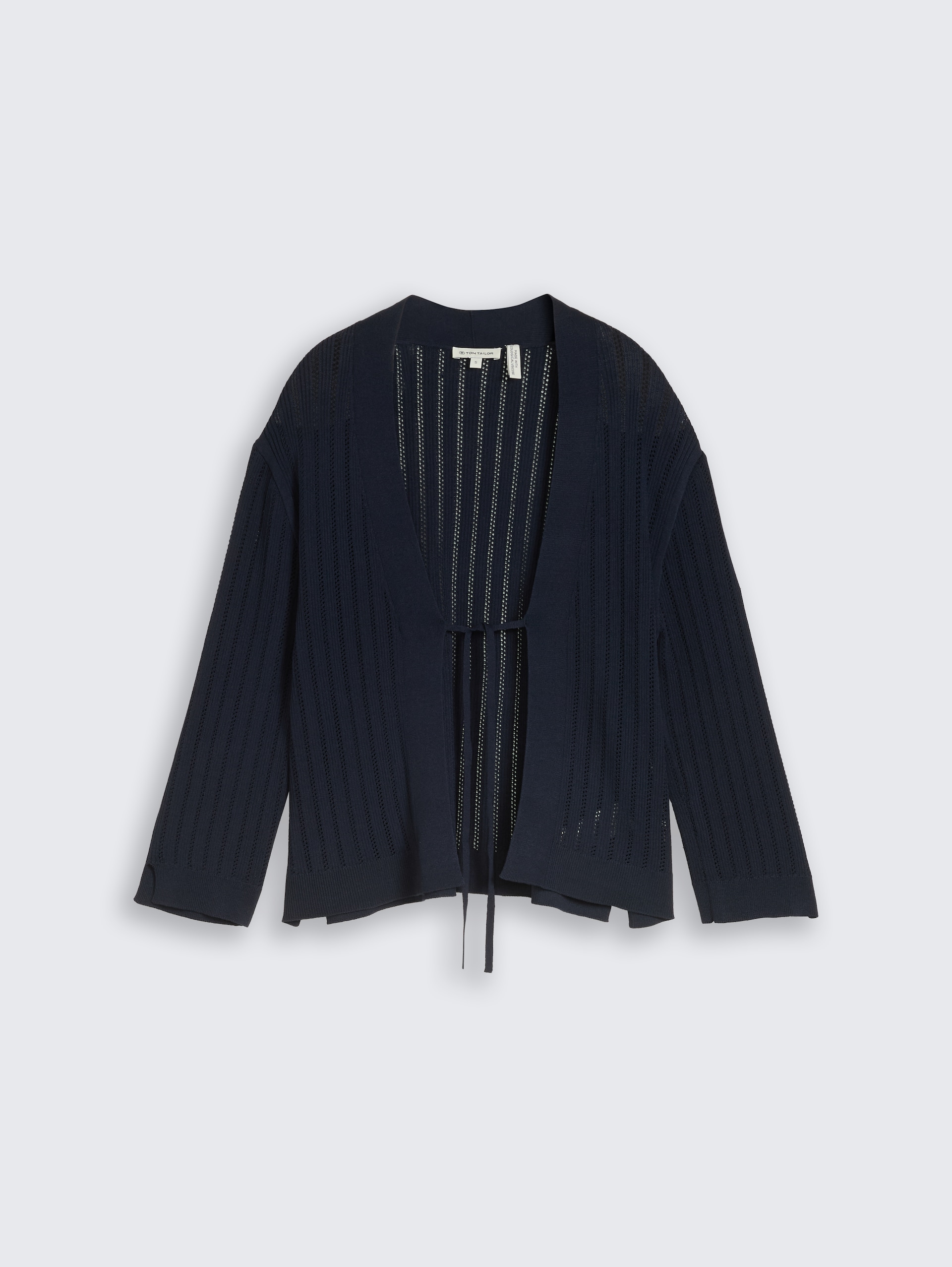 Vest met strikdetail - sky captain blue