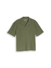Niet geselecteerd, Poloshirt met relaxte pasvorm en wafelstructuur door Tom Tailor, groen