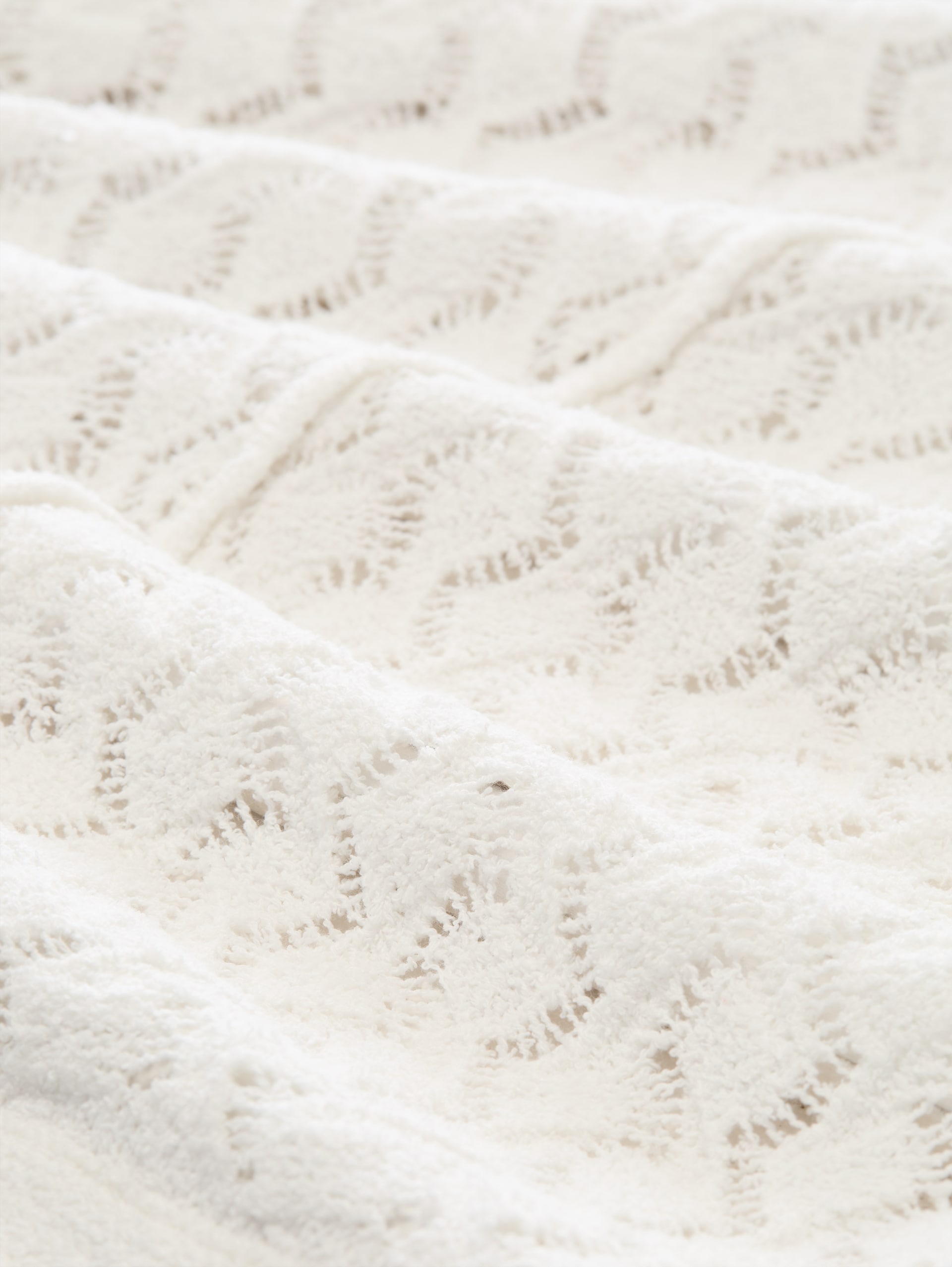 Oversize Bolero Cardigan - Whisper White - Material-Ansicht