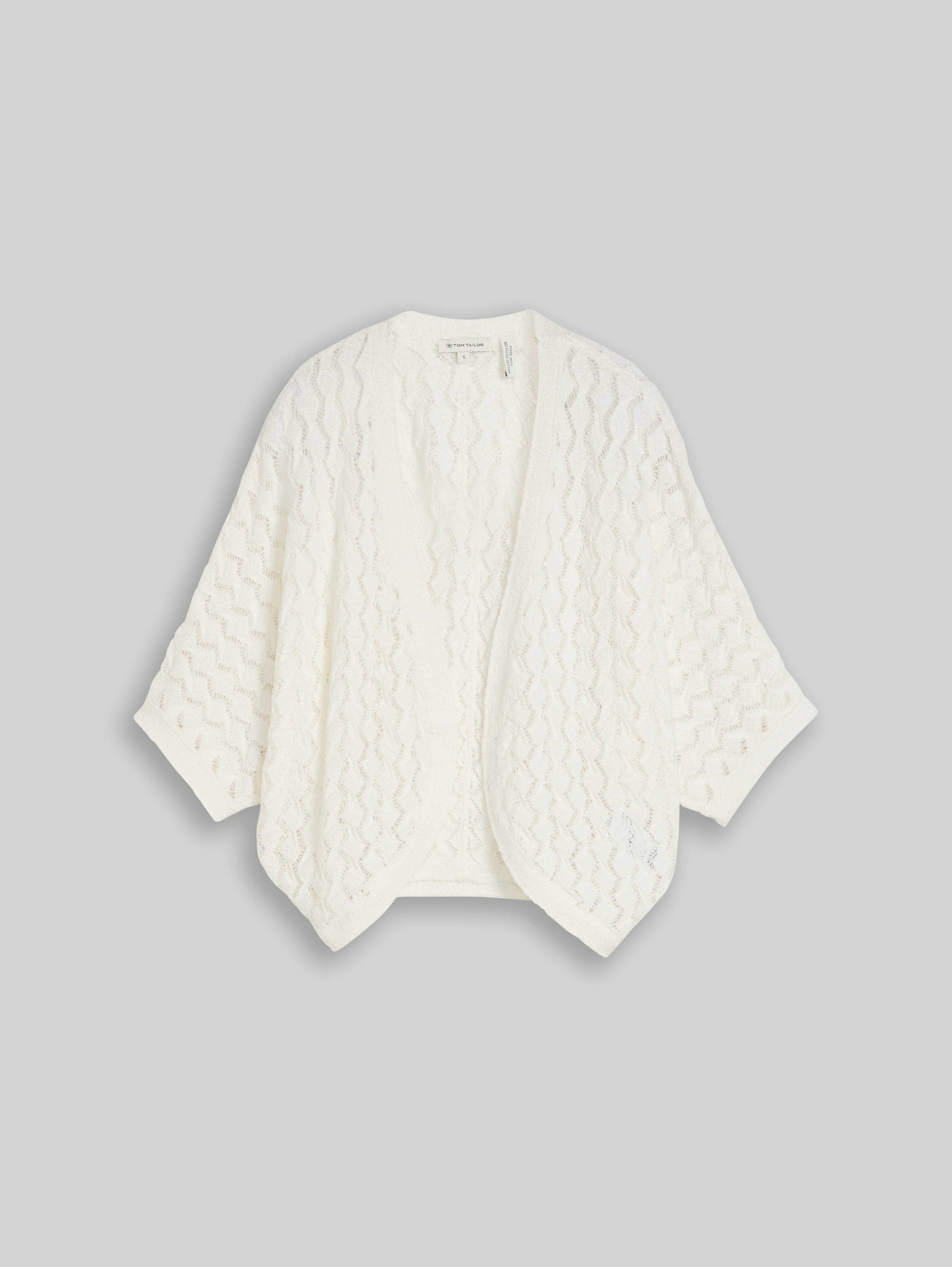 Oversized bolero cardigan in white by Tom Tailor