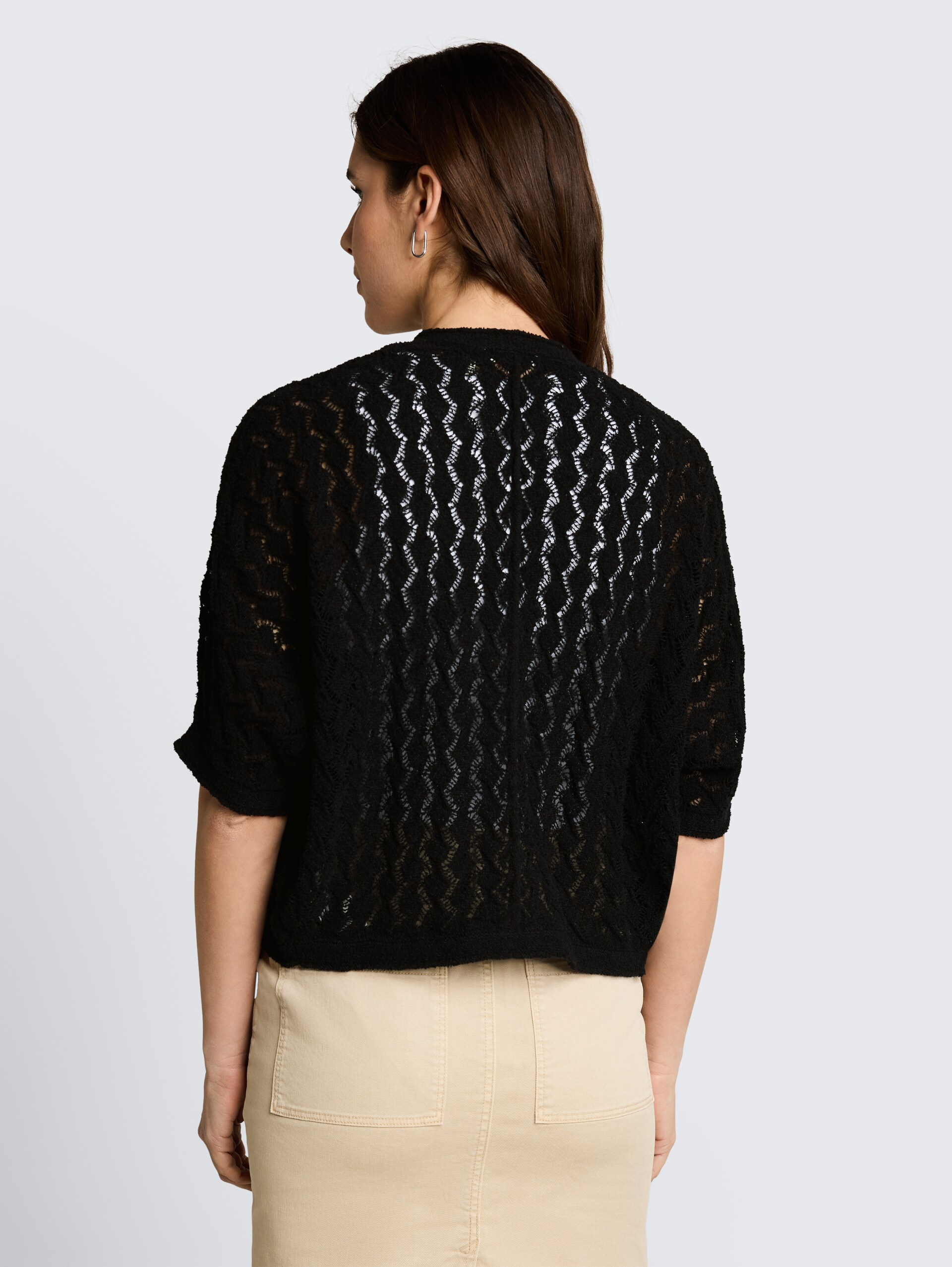 Oversize Bolero Cardigan - deep black
