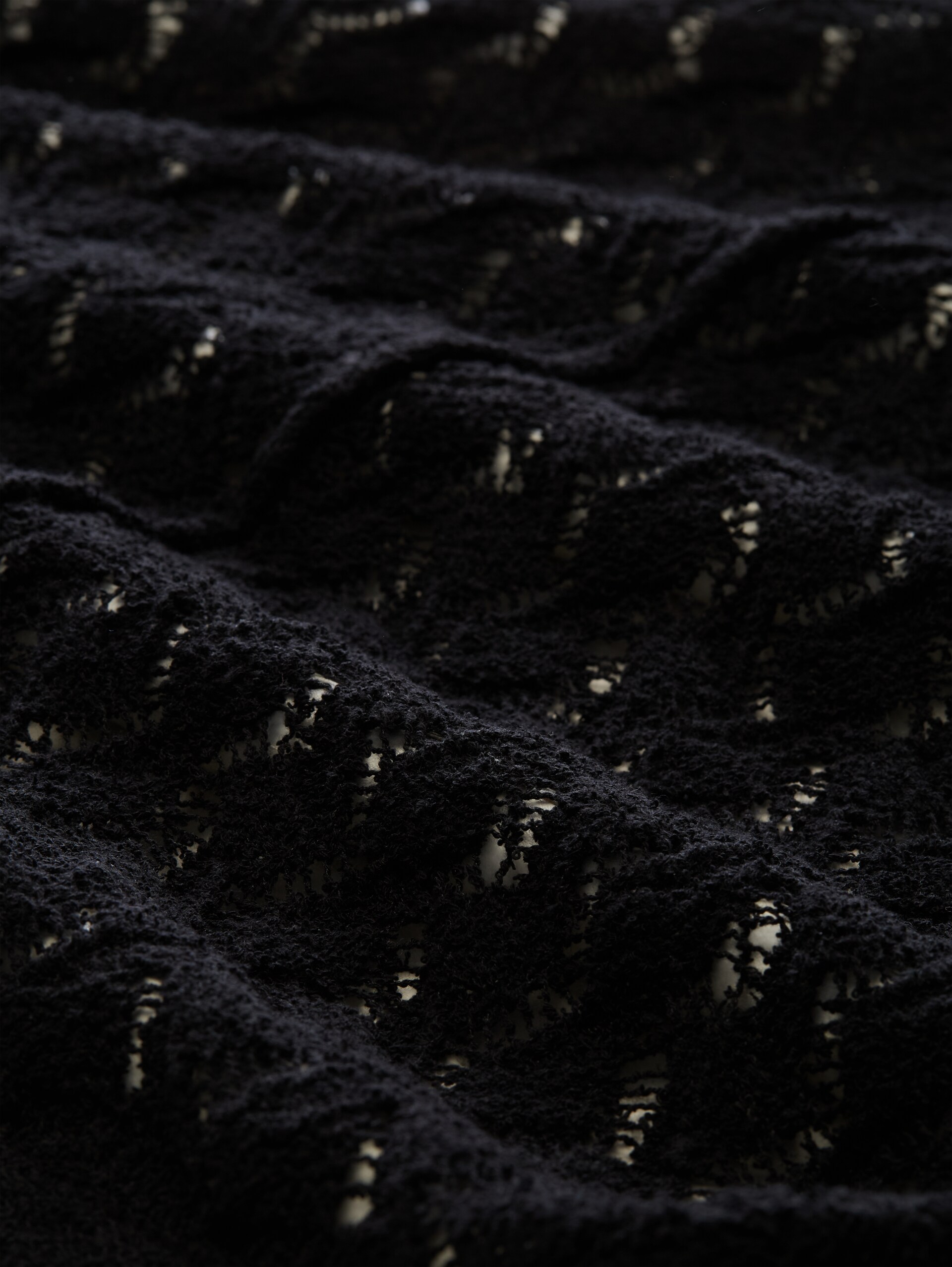 Oversize Bolero Cardigan - deep black - Material-Ansicht