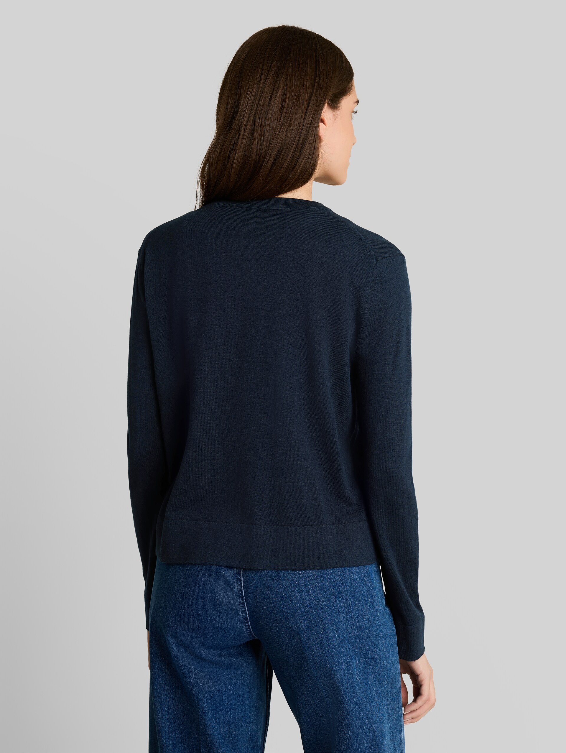 Cardigan mit Seidenanteil - sky captain blue