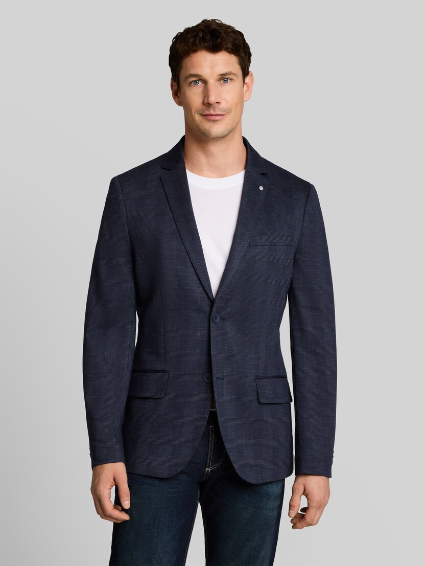Veste coupe classique avec poches par Men, navy houndstooth check design