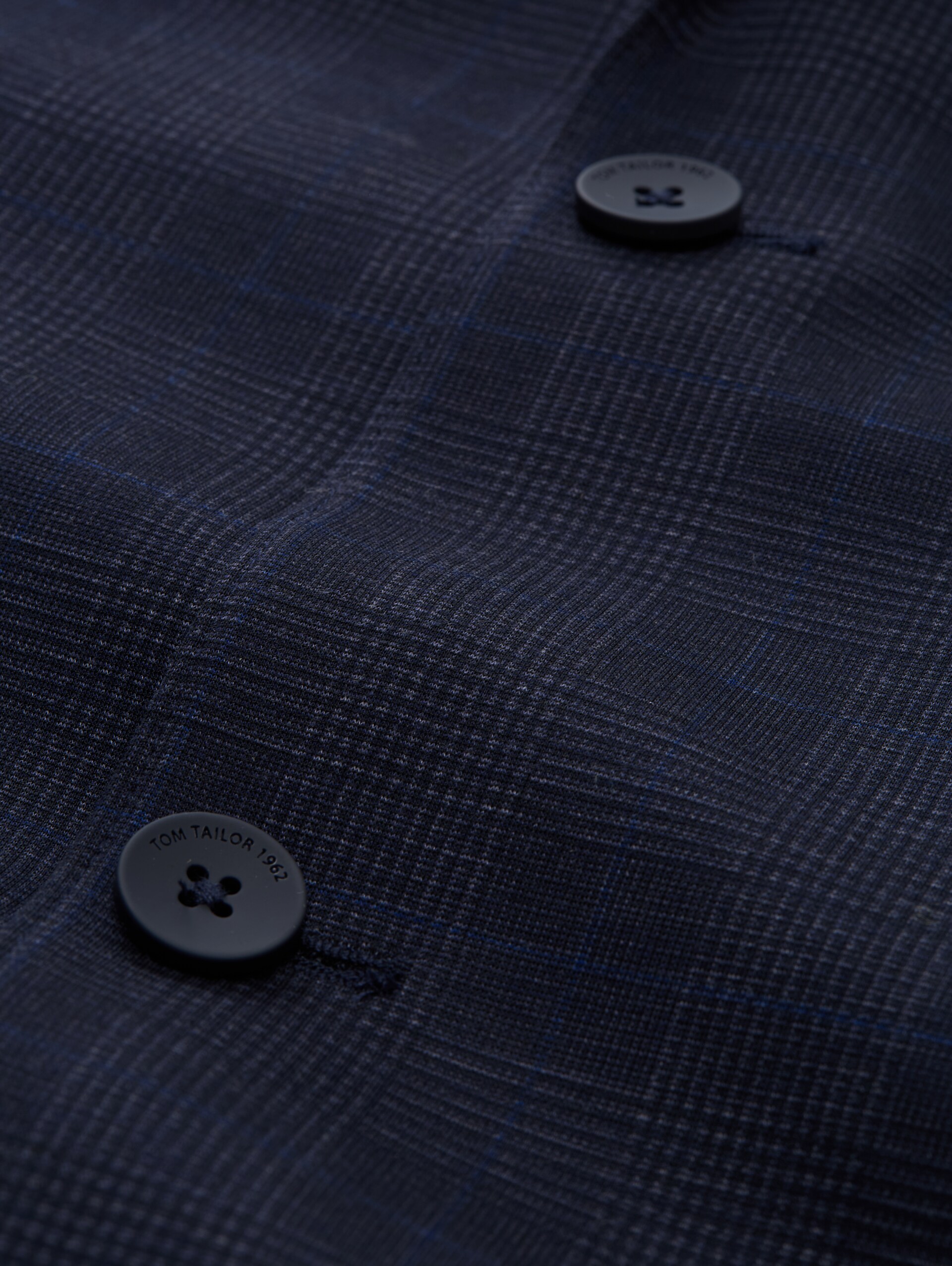 Regular fit colbert met zakken - navy houndstooth check design