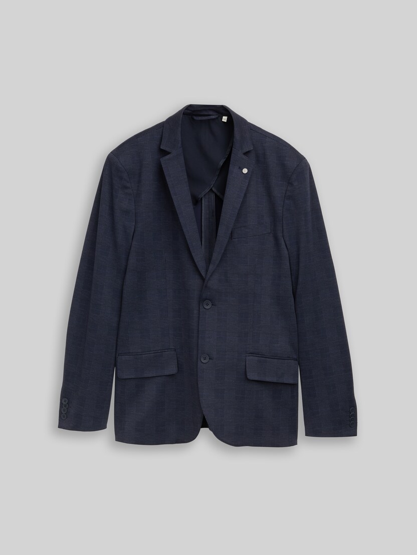 Regular-fit jacket with pockets by Men, navy houndstooth check design