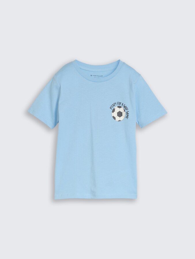 T-shirt met fotoprint door Mini Boys, light cloudy blue