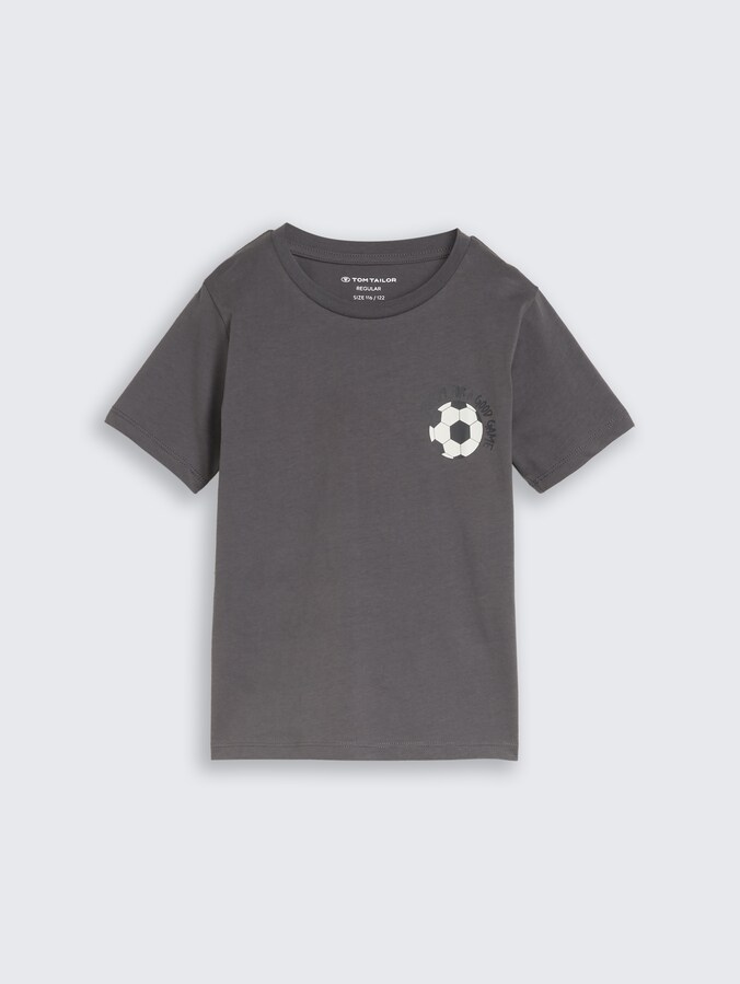 T-shirt met fotoprint door Mini Boys, dark urban grey