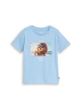 Geselecteerd, T-shirt met print op de rug door Tom Tailor, blauw