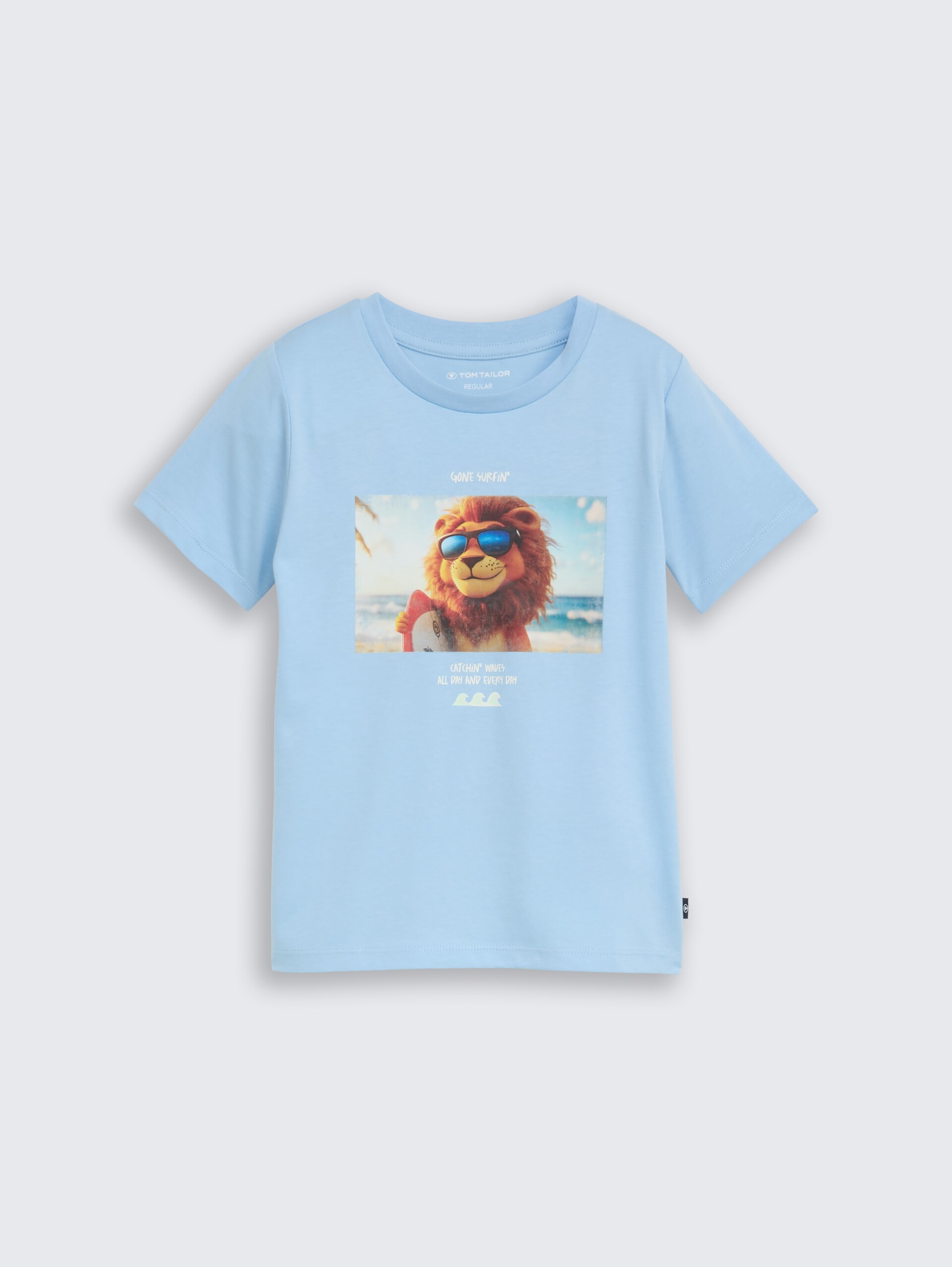 T-shirt met print op de rug - light cloudy blue - Product vooraanzicht