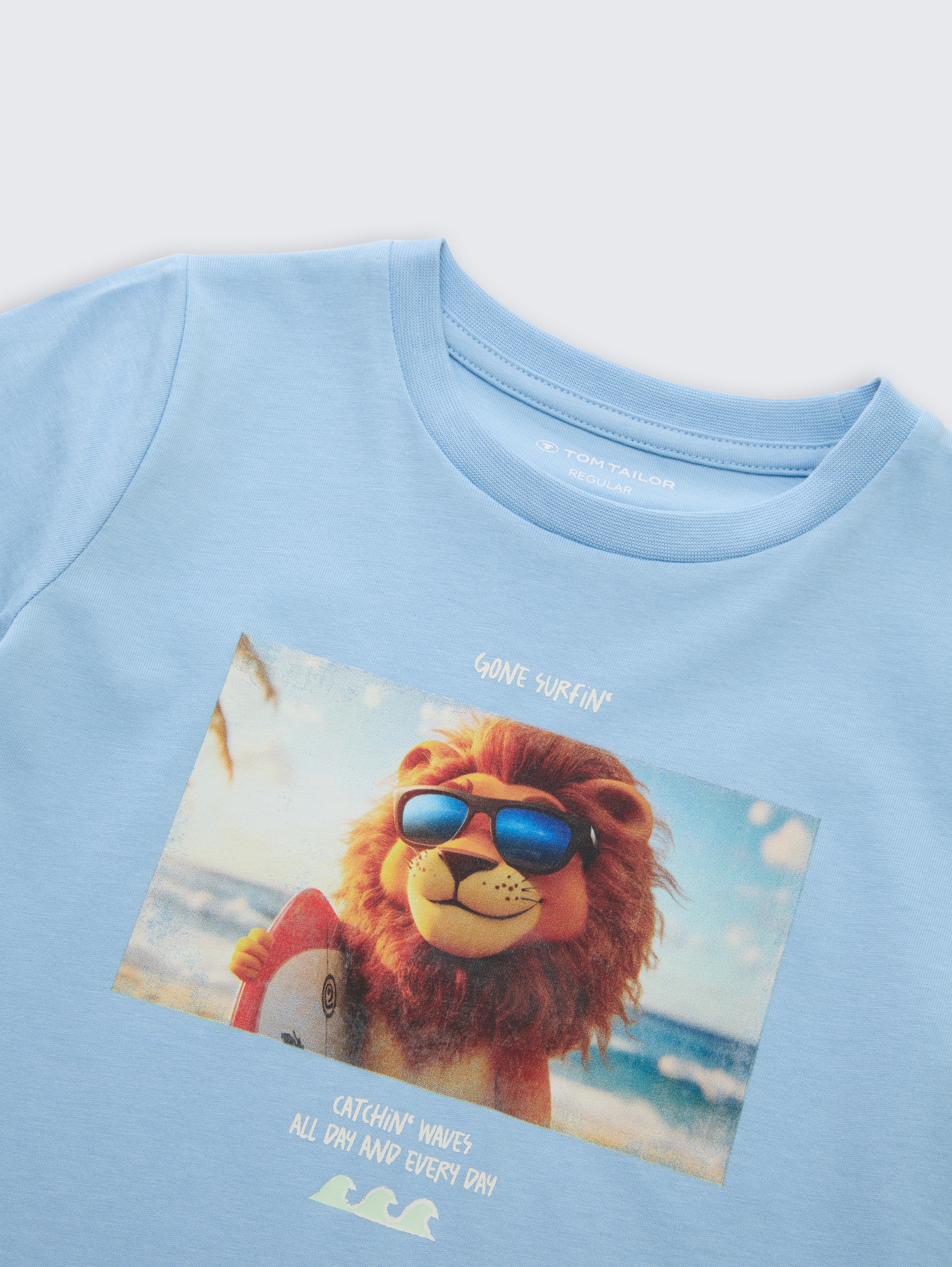 T-shirt met print op de rug - light cloudy blue - Detailaanzicht model