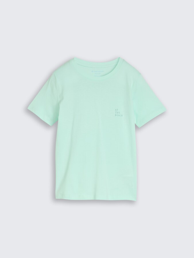 T-shirt met print op de rug door Mini Boys, light bay green