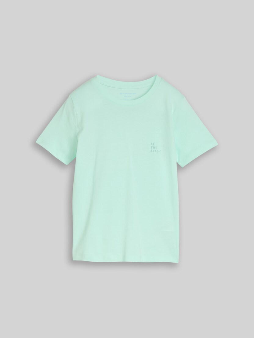 T-Shirt mit Foto-Print von Mini Boys, light bay green