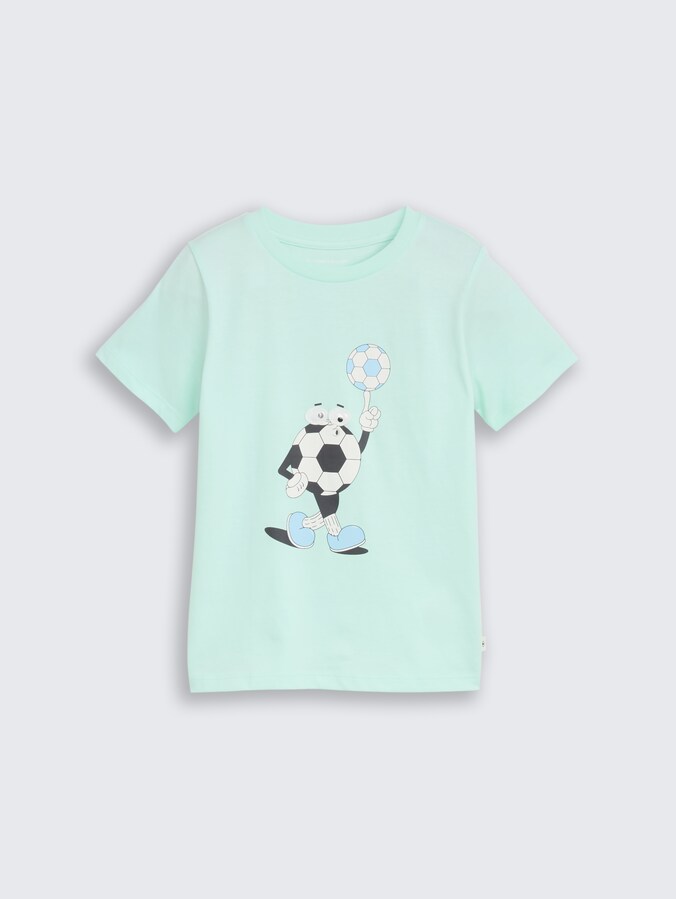 T-Shirt mit Foto-Print von Mini Boys, light bay green