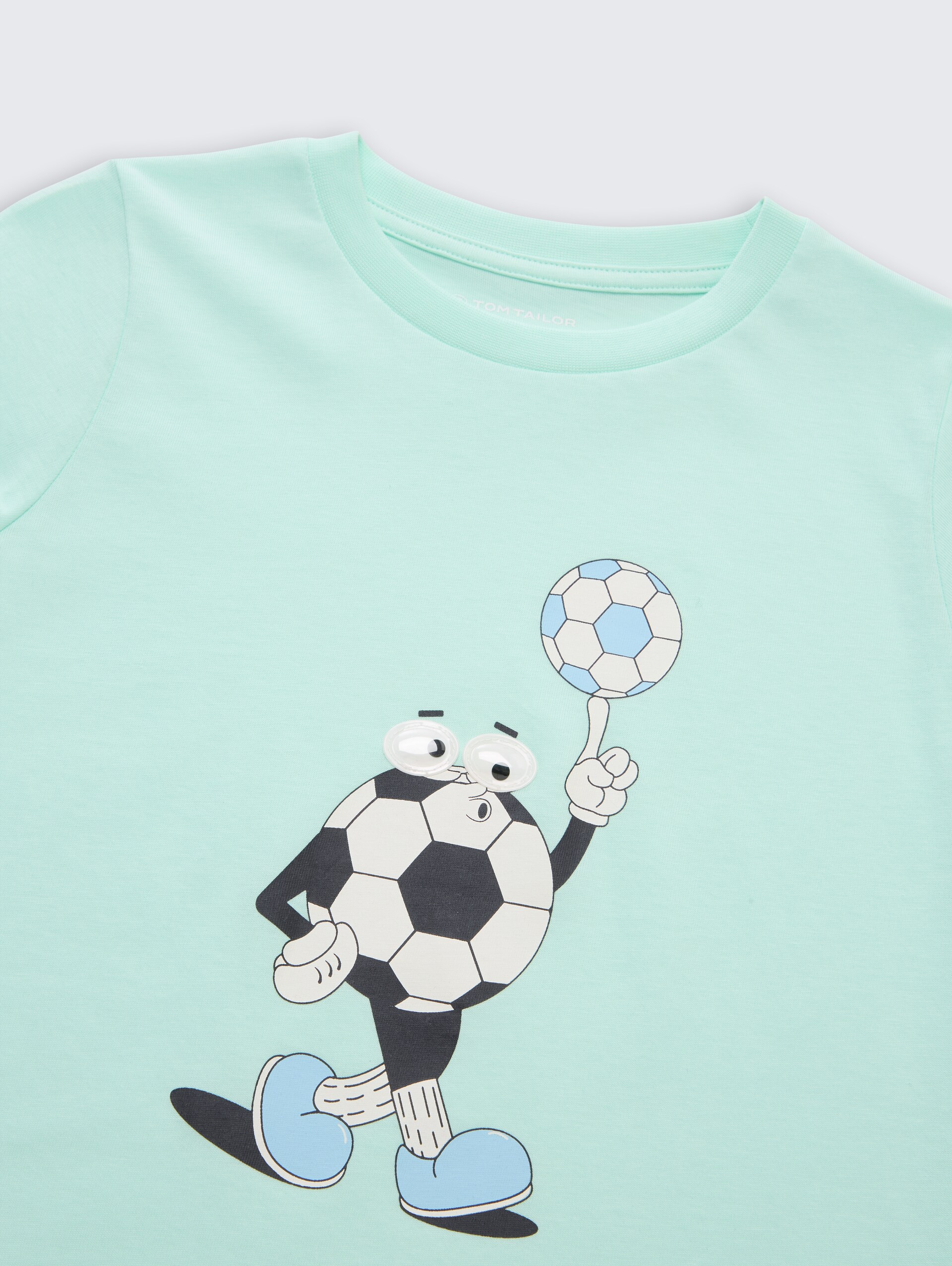 T-shirt met fotoprint - light bay green - Detailaanzicht model