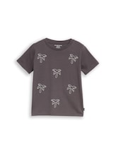 Geselecteerd, T-shirt met borduursel door Tom Tailor, grauw