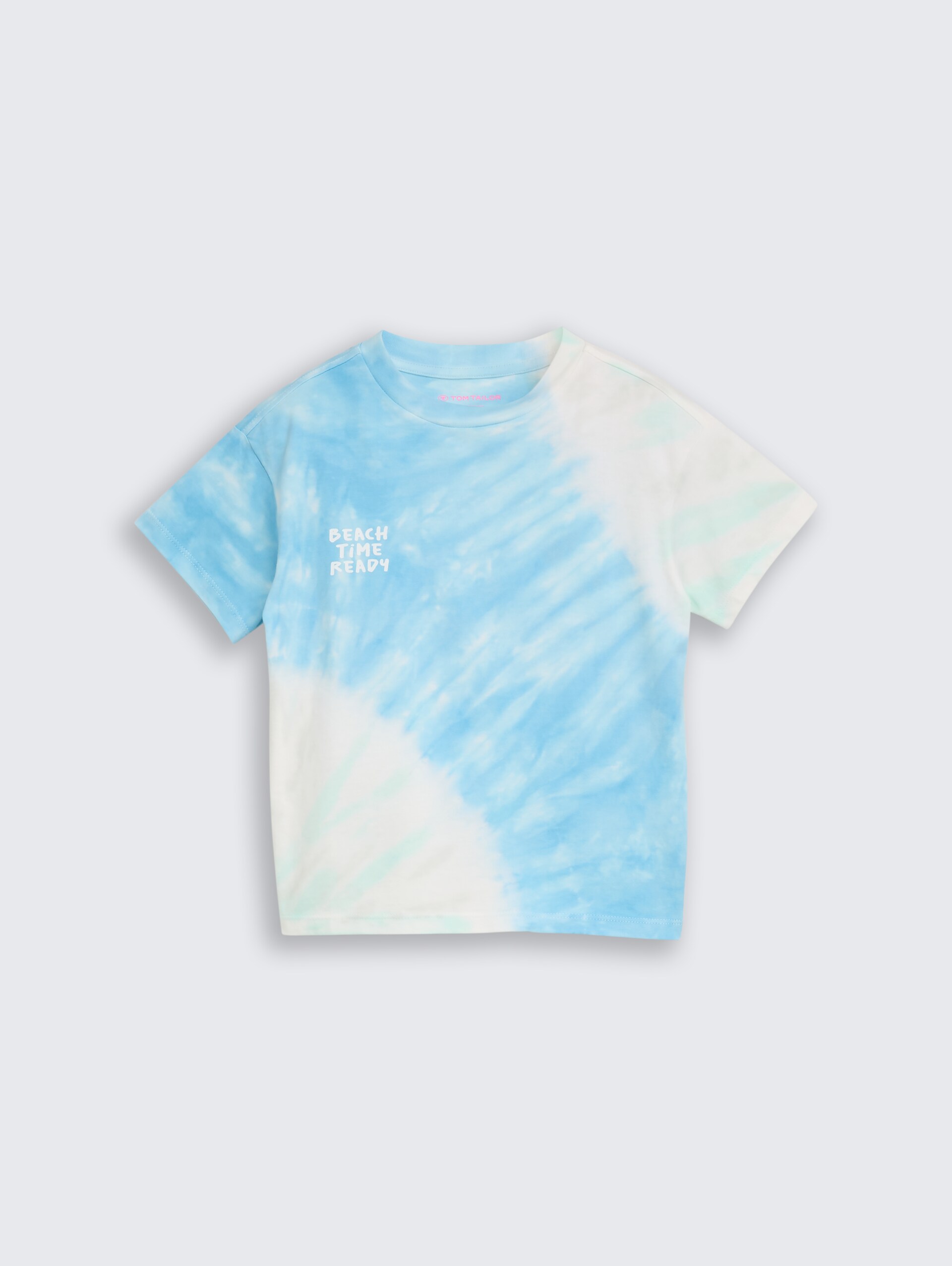Oversized tie-dye T-shirt - blue shaded tie dye design - Product vooraanzicht