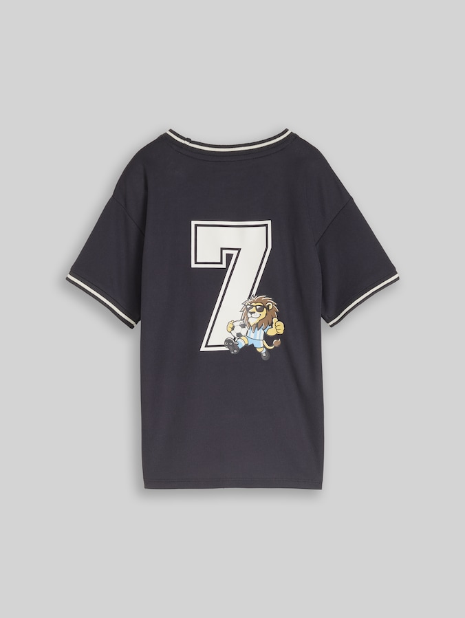 T-Shirt mit Rückenprint von Mini Boys, coal grey
