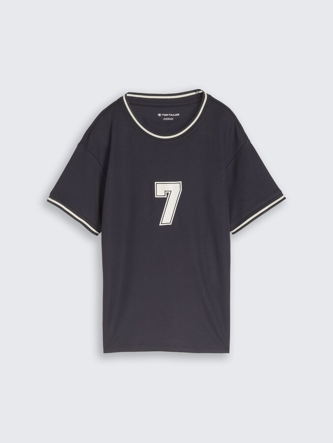 T-Shirt mit Rückenprint von Mini Boys, coal grey