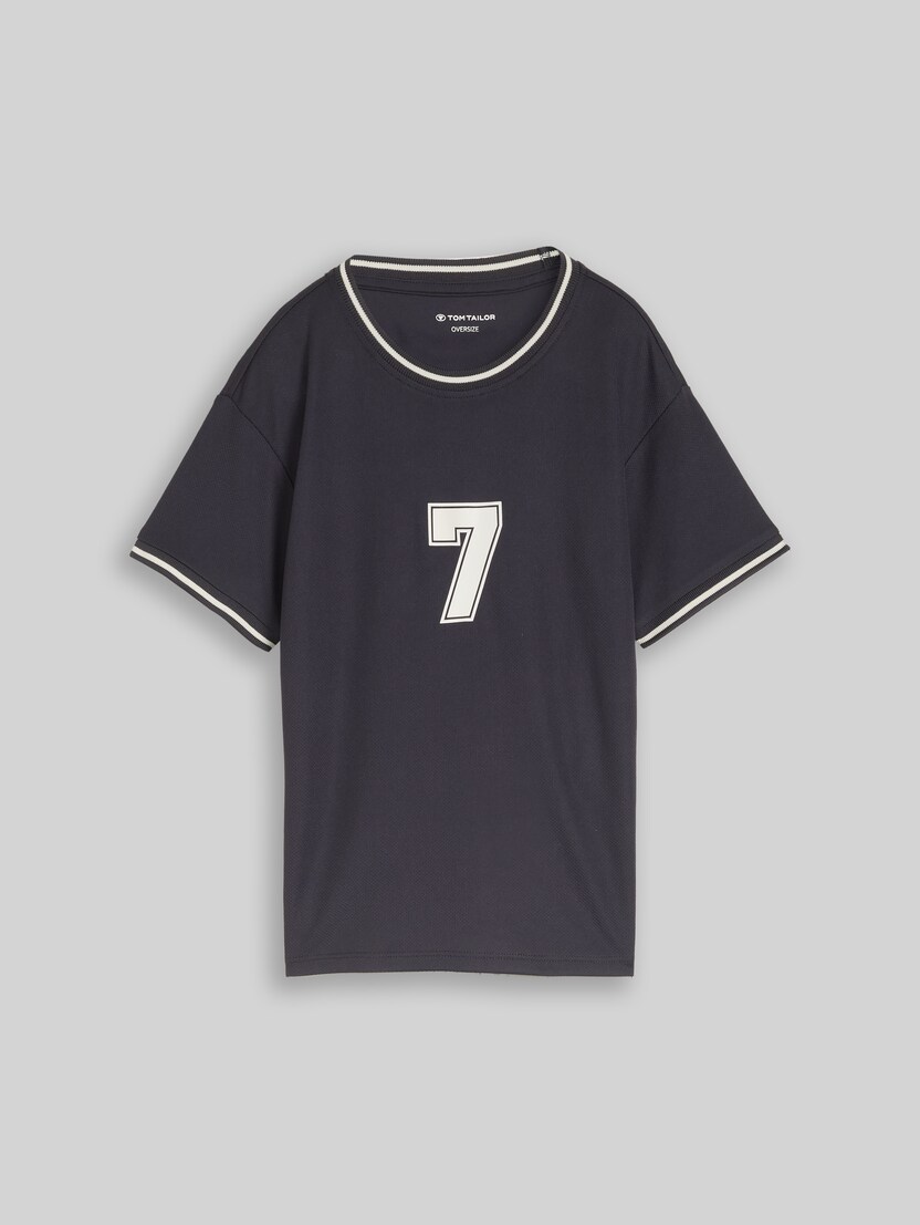 T-Shirt mit Rückenprint von Mini Boys, coal grey
