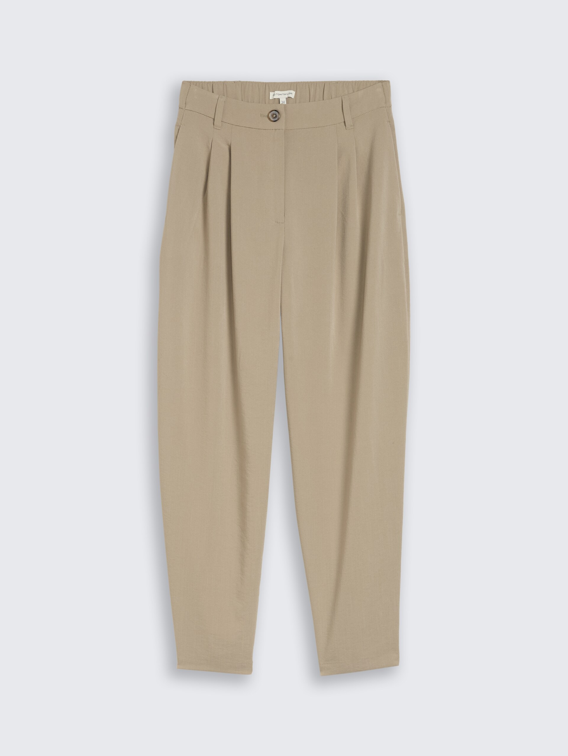 Cropped Barrel Hose - Silver Olive - Vorder-Produkt-Ansicht