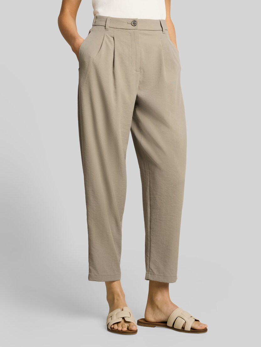 Cropped barrel-broek door Women, Silver Olive