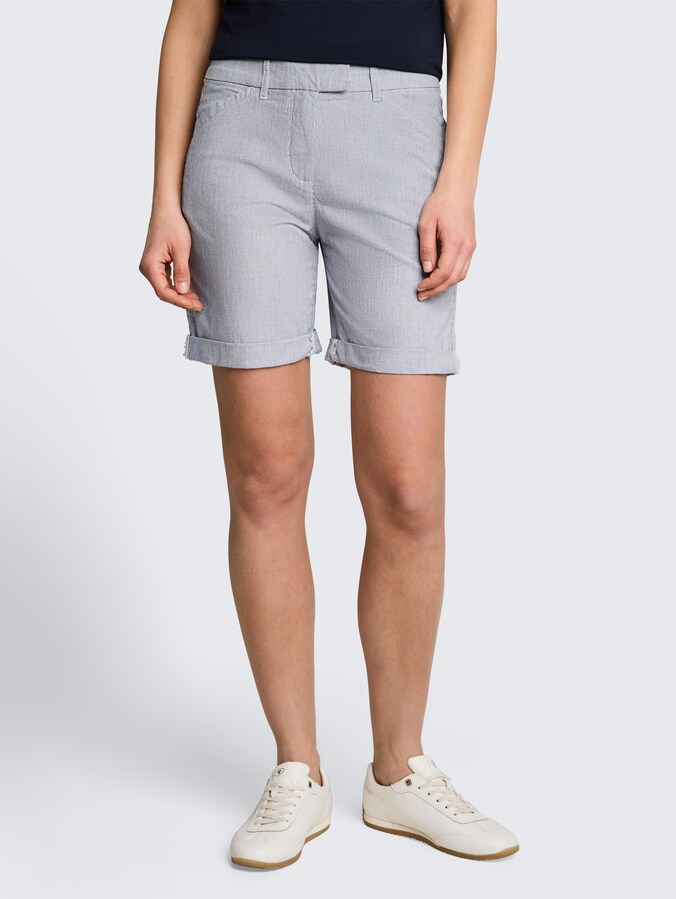 Chino Bermuda Shorts von Women, offwhite black stripe