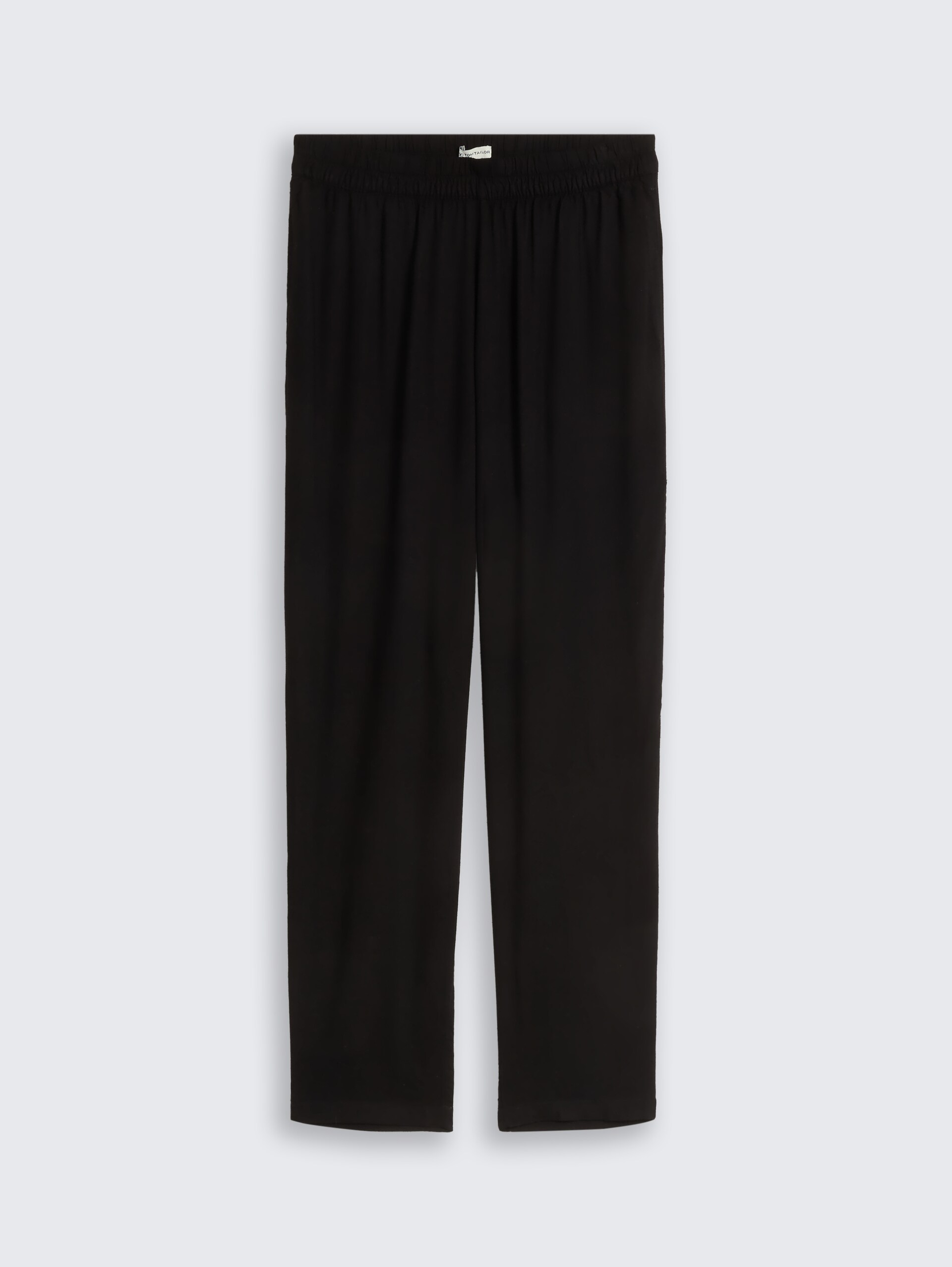 Loszittende broek van viscose - deep black - Product vooraanzicht