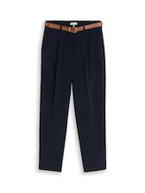 Nicht ausgewählt, Loose Fit Barrel Hose mit Gürtel von Tom Tailor, blau
