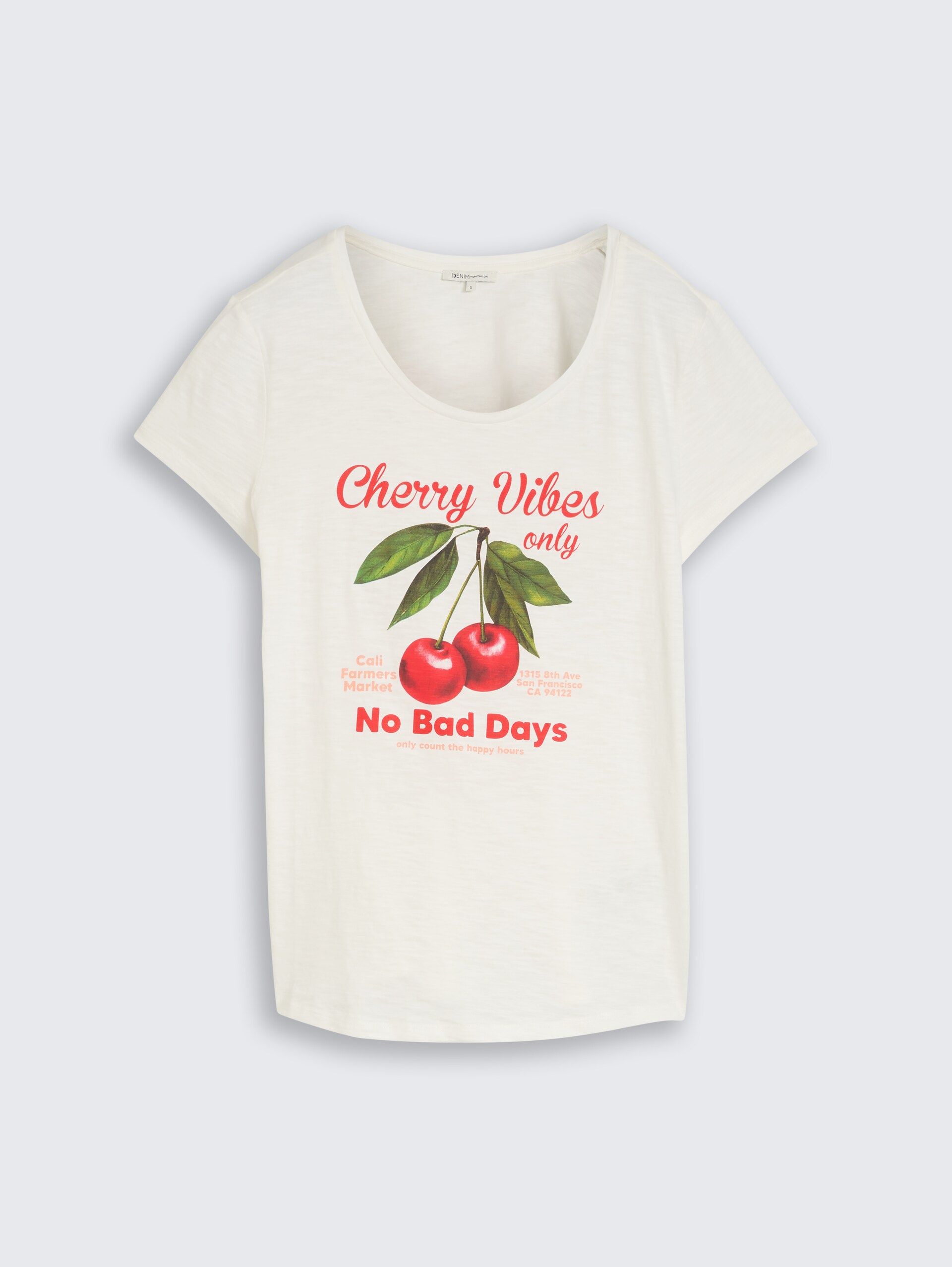 T-Shirt mit Print - Whisper White - Vorder-Produkt-Ansicht