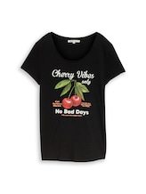 Nicht ausgewählt, T-Shirt mit Print von Tom Tailor, schwarz