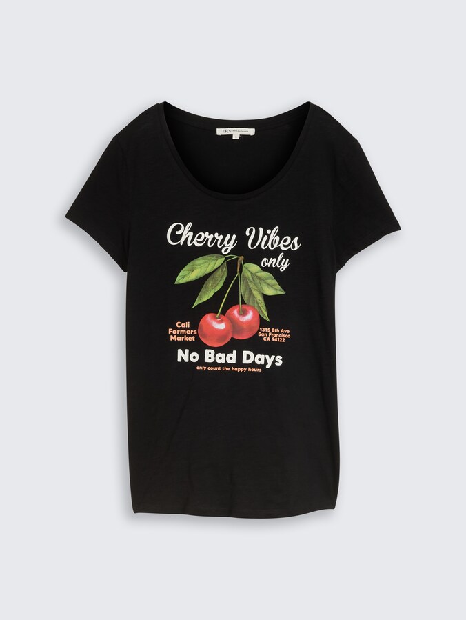 T-Shirt mit Print von Denim Female, Black