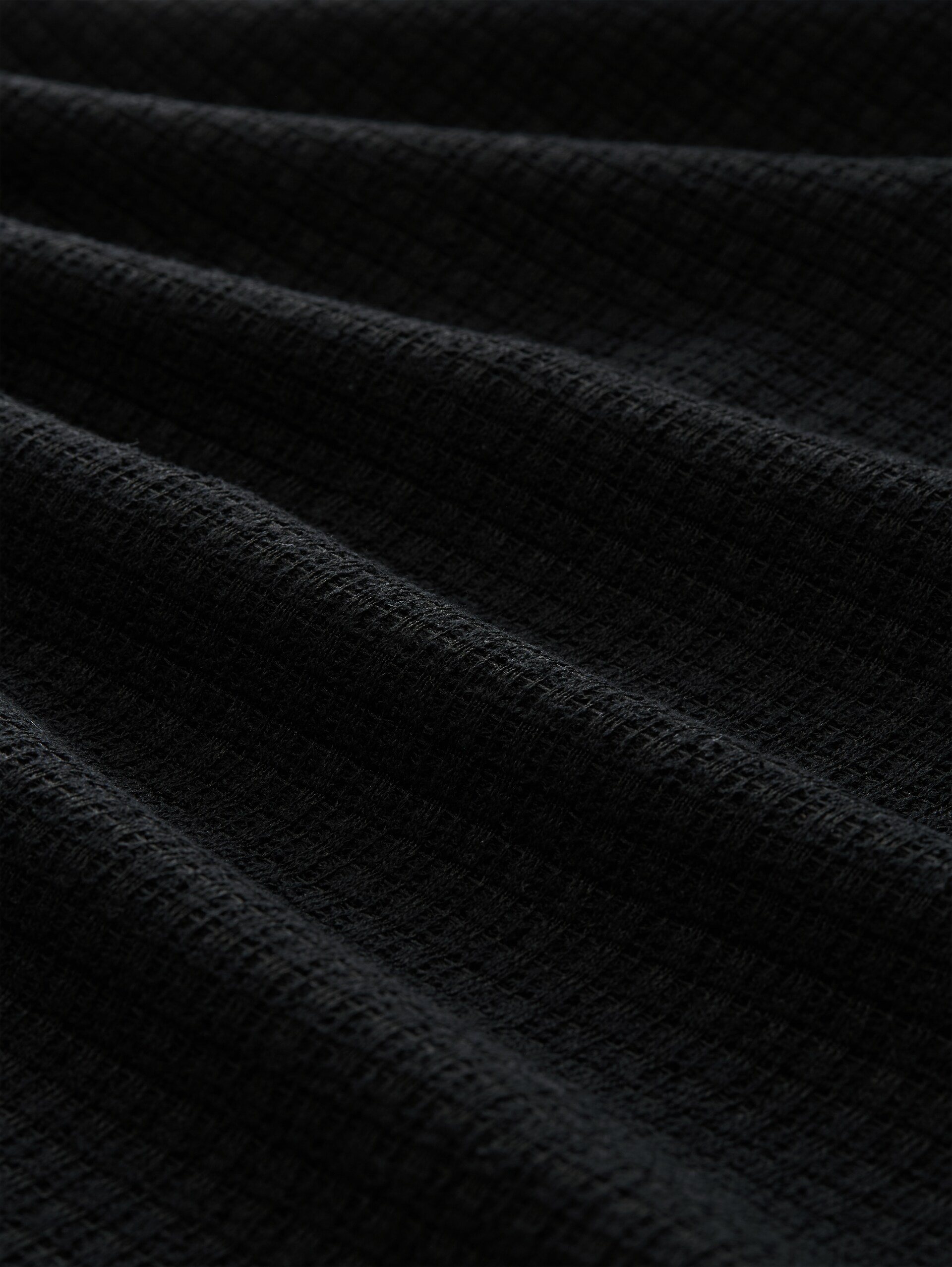 Wide Leg gebreide broek - deep black - Materiaalweergave