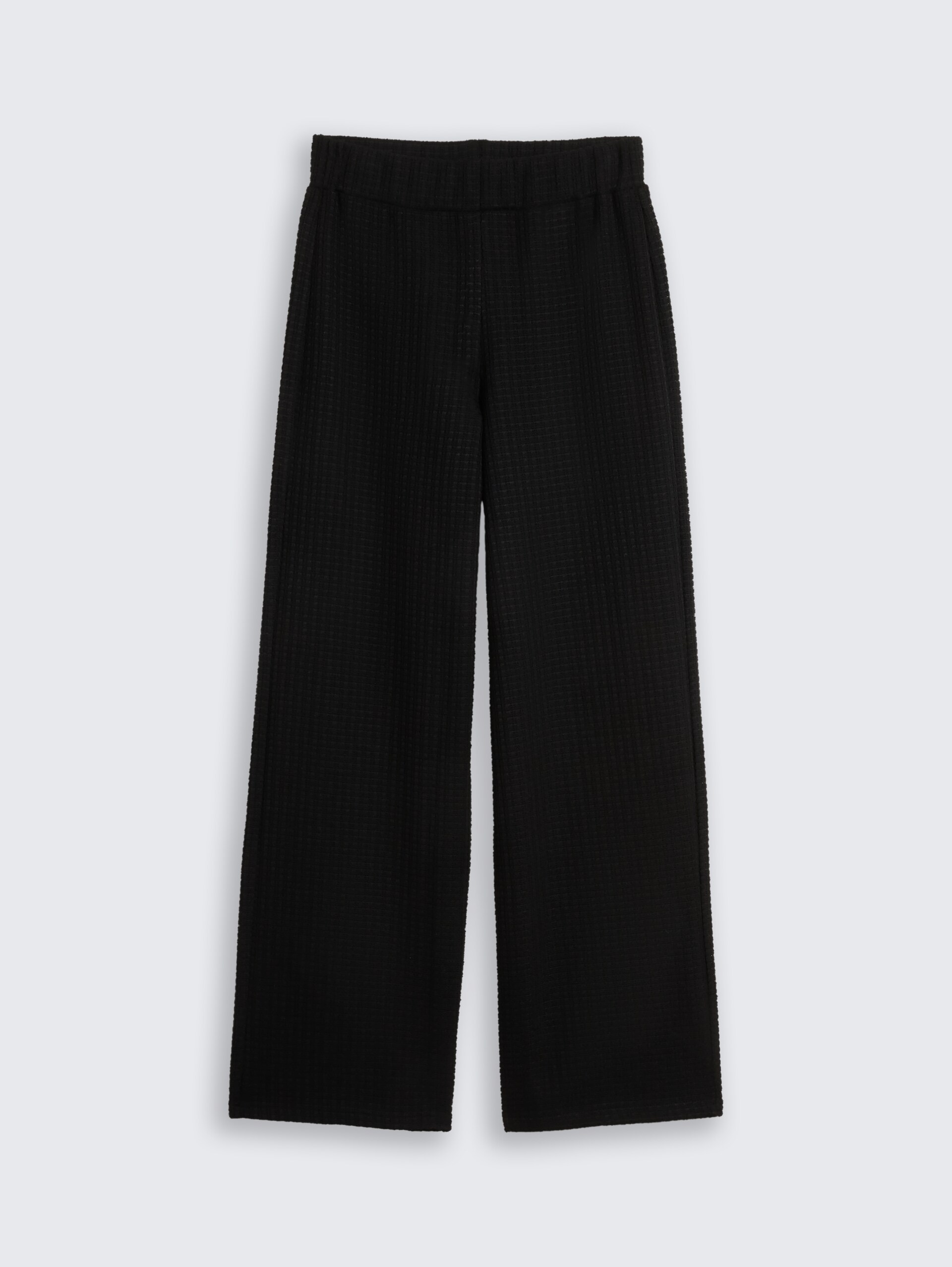 Wide Leg gebreide broek - deep black - Product vooraanzicht