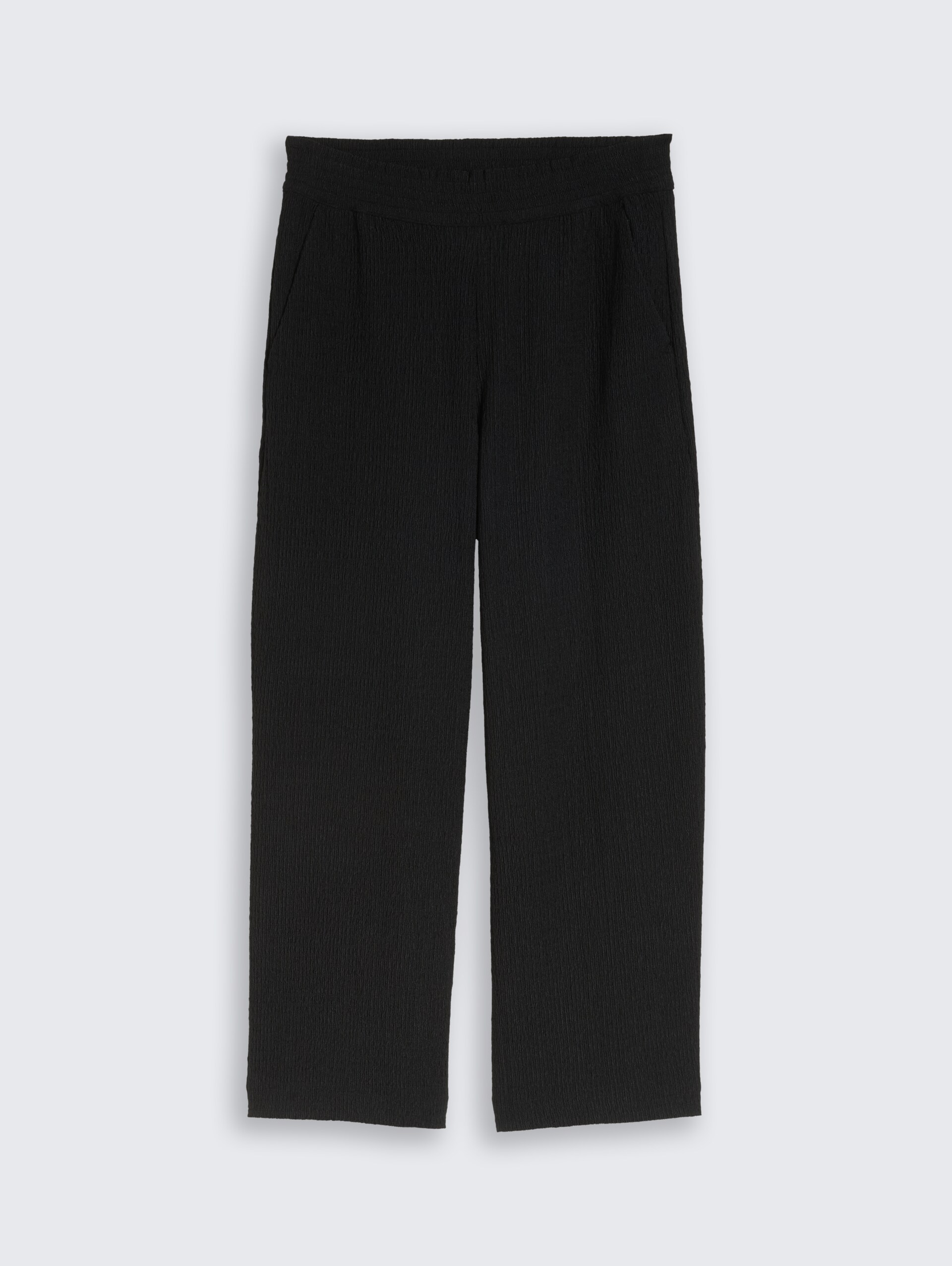 Crinkle culottebroek - deep black - Product vooraanzicht