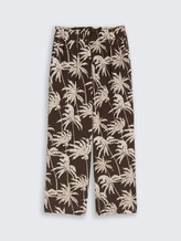 Culotte froissée - brown palmtree print - Vue de face du produit