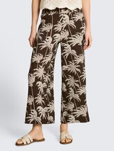 Culotte froissée - brown palmtree print - Découpe Vue de face du modèle